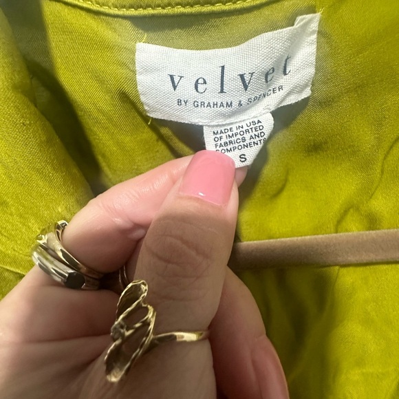 VELVET Graham & Spencer Jovie Satin Wrap Midi Dress Meadow Green EUC Size Small - Picture 5 of 7